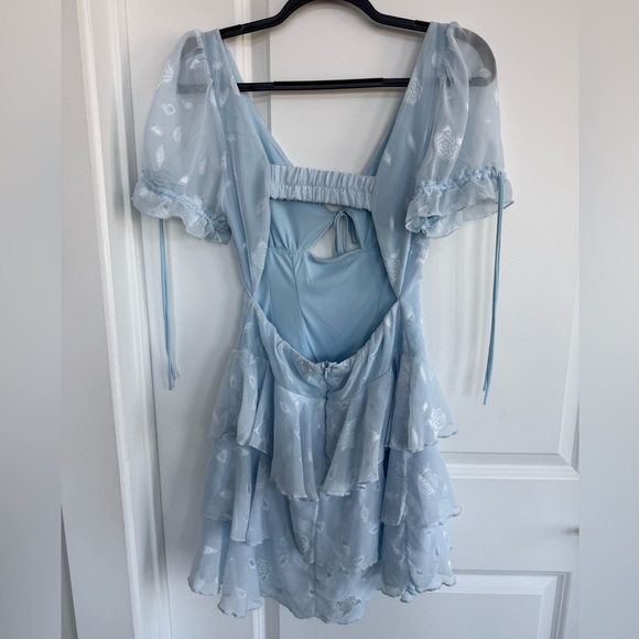 Lucy in the Sky - Light Blue Ruffled Dress - Picture 2 of 4